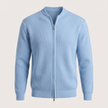 STAND COLLAR RIB KNIT JACKET