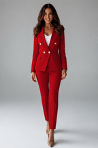 Scarlett | Double-Breasted Blazer Suit Set For Women