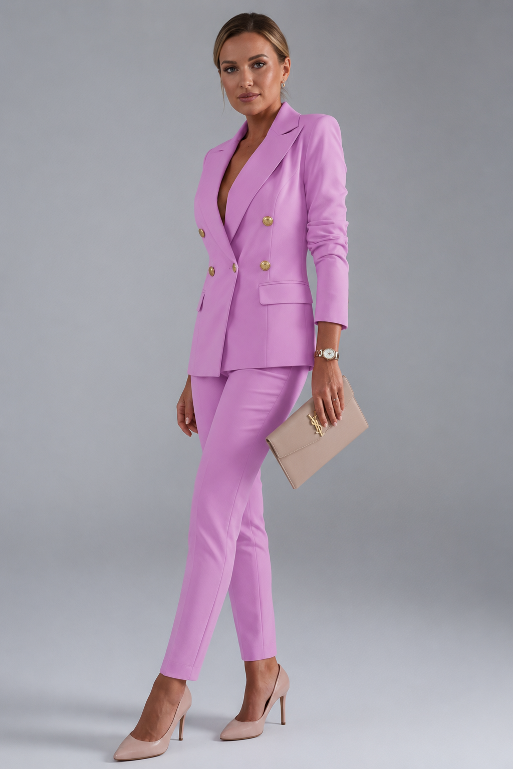 Scarlett | Double-Breasted Blazer Suit Set For Women