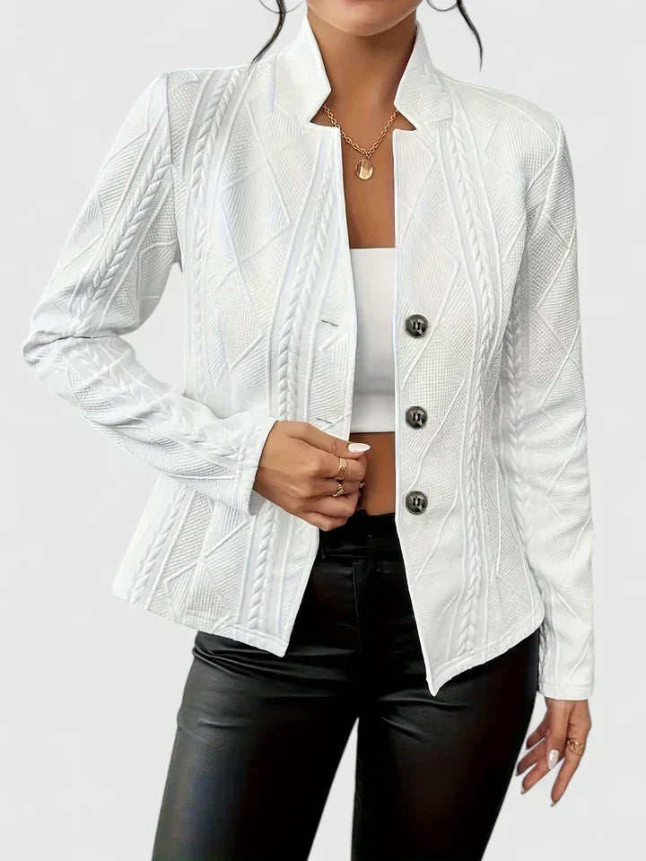 Mythili | Cable Knit Lapel Blazer For Women