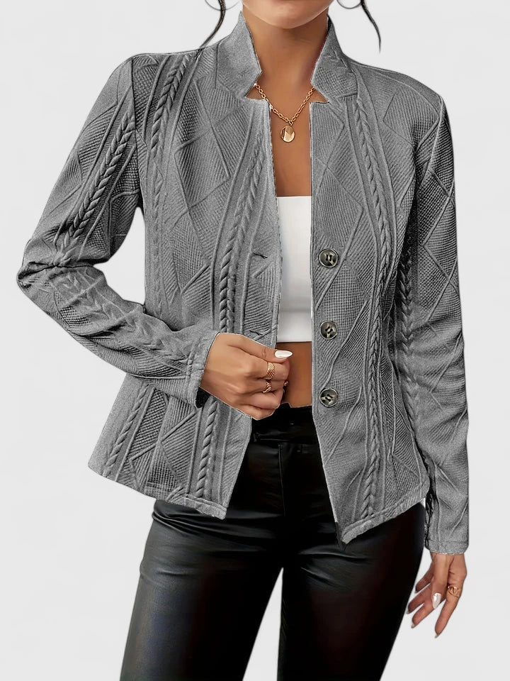 Mythili | Cable Knit Lapel Blazer For Women