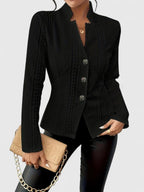Mythili | Cable Knit Lapel Blazer For Women