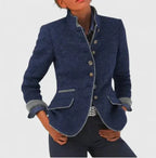 Zara | Wool Blazer With Contrast Trim For Women