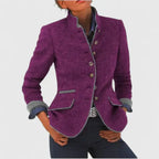 Zara | Wool Blazer With Contrast Trim For Women