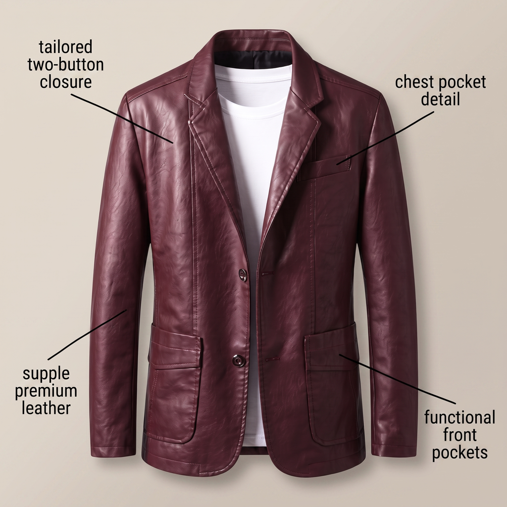 ALESSANDRO LEATHER BLAZER