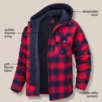 HARRY JACKET FLANNEL WITH REMOVABLE HOOD