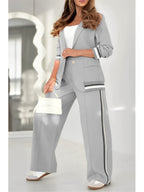 Edmee | Wide Leg Blazer And Pants Set For Women